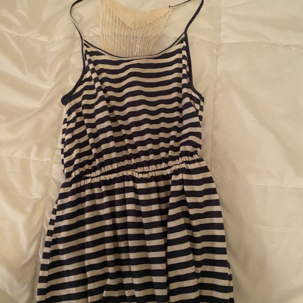 Blue and White Dress